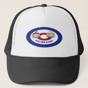 Curling stone trucker hat