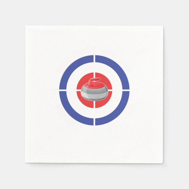 Curling Target Ice Chess Boules Shuffleboard Gift Napkin (Front)