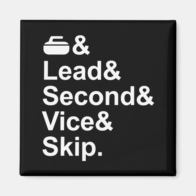 Curling Team Magnet (Front)