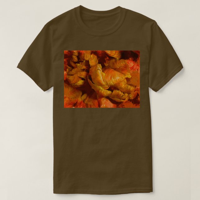 Curling Tulip Abstract T-Shirt (Design Front)