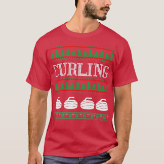 Curling Ugly ChristmasfunnyCurling UglyKnitting Le T-Shirt
