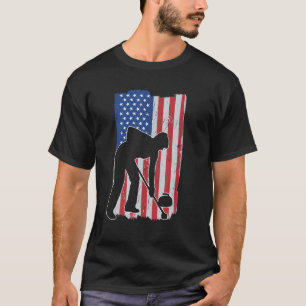 Curling US flag curling USA flag curling curling T-Shirt