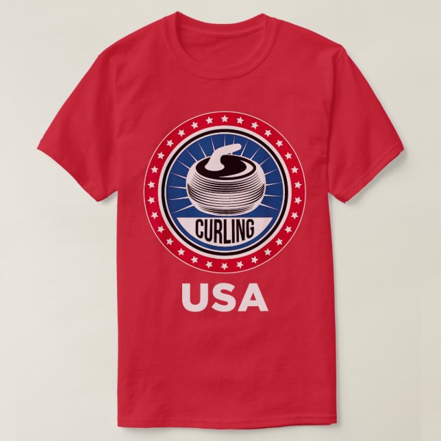 Curling USA Support the Team T-Shirt (Design Front)
