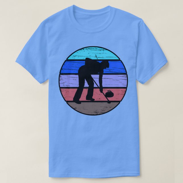 Curling Vintage Retro 2 3 T-Shirt (Design Front)