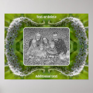 Curling Wildflowers Frame Create Your Own Photo Poster