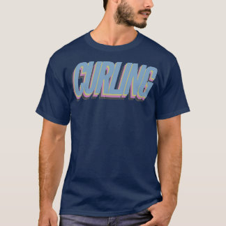 Curling Word Art T-Shirt