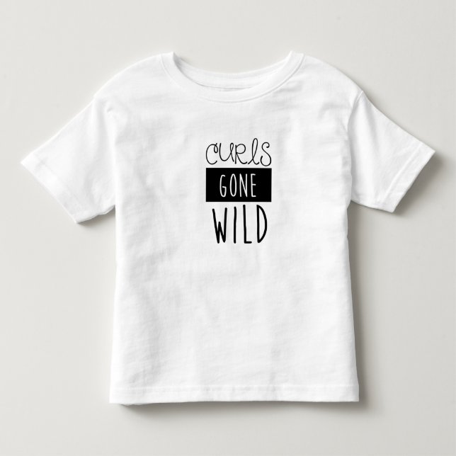 Curls Gone Wild Kids Tshirt (Front)