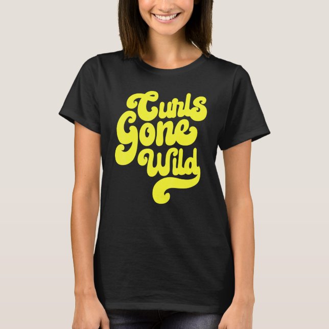 Curls Gone Wild Natural Hair Black Pride Melanin 2 T-Shirt (Front)