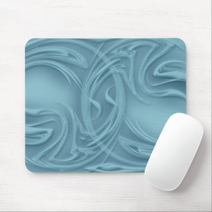 Curls Over Blue Artwork Mouse Mat