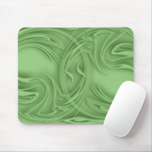 Curls Over Green Artwork Mouse Mat