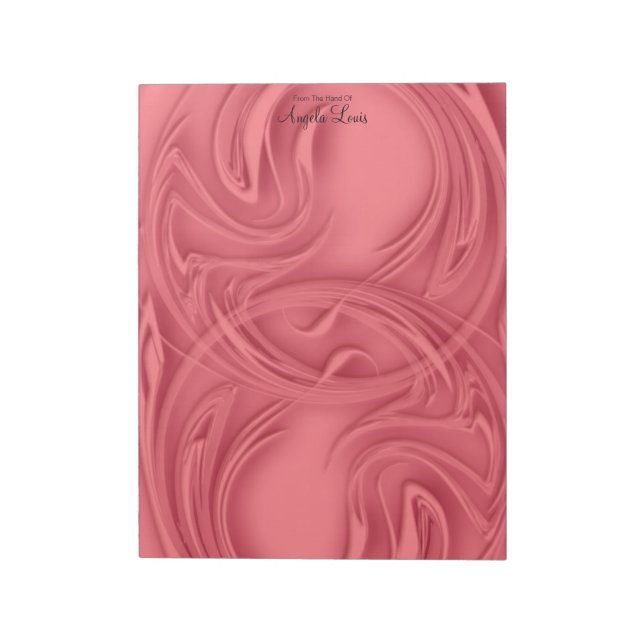 Curls Over Red Template Notepad (Rotated)