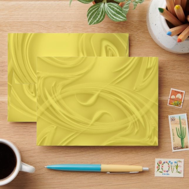 Curls Over Yellow Envelope (Desk)
