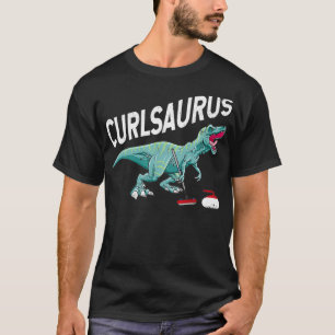 Curlsaurus Curling Saurus Dinosaur Curling Iron T-Shirt