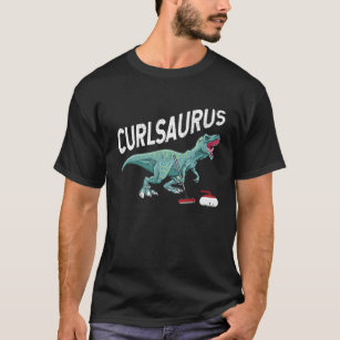 Curlsaurus Curling Saurus Dinosaur Curling Iron T-Shirt