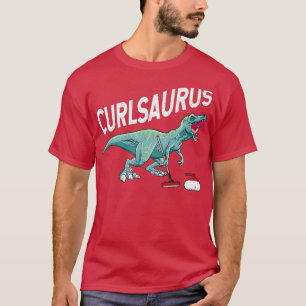 Curlsaurus Curling Saurus Dinosaur Curling Iron T-Shirt