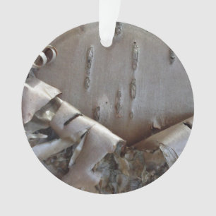 Curly Birch Bark Tree Rustic Ornament