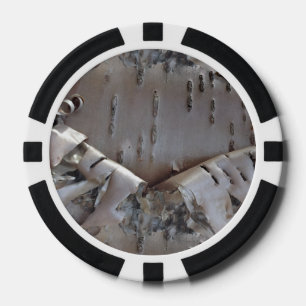 Curly Birch Bark Tree Rustic Poker Chips