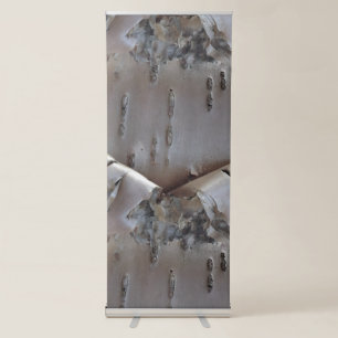 Curly Birch Bark Tree Rustic Retractable Banner