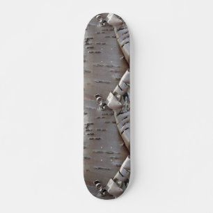 Curly Birch Bark Tree Rustic Skateboard