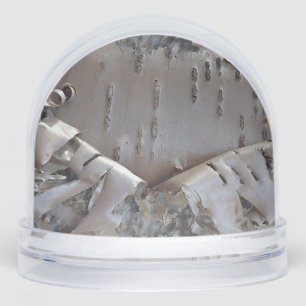 Curly Birch Bark Tree Rustic Snow Globe
