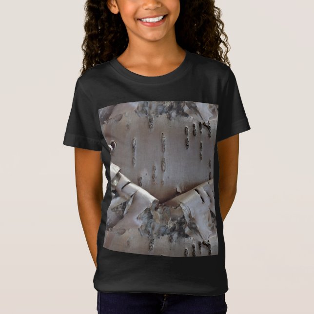 Curly Birch Bark Tree Rustic T-Shirt (Front)