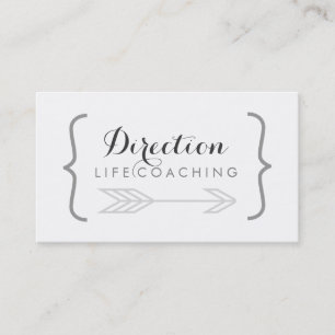 Curly Bracket Cursive Name Creative Life Coaching Business Card