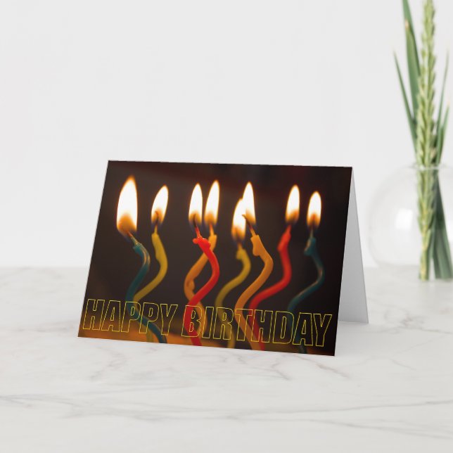 curly candles birthday card (Front)