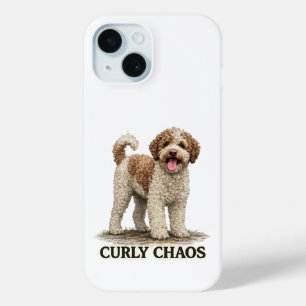 Curly Chaos Lagotto Romagnolo iPhone 15 Case