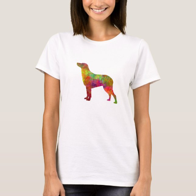 Curly Coated Retriever in watercolor T-Shirt (Front)