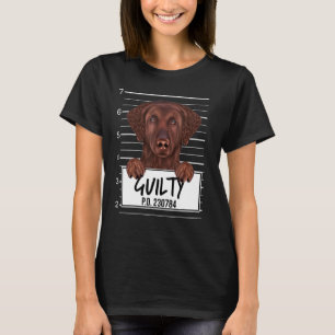 Curly Coated Retriever Mugshot Guilty Dog T-Shirt