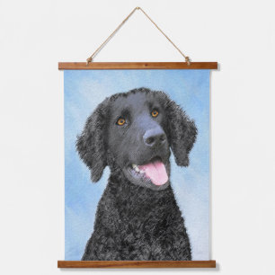 Curly-Coated Retriever Painting - Original Dog Art Hanging Tapestry