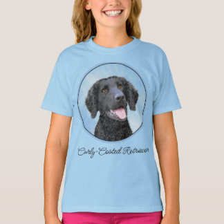 Curly-Coated Retriever Painting - Original Dog Art T-Shirt