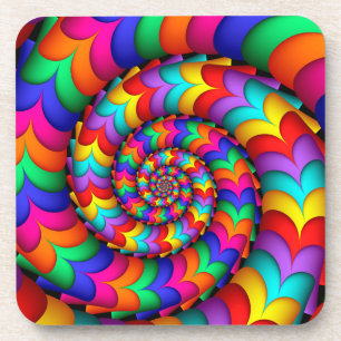 Curly Coil Rainbow Spiral Coasters