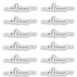 Curly Cursive Script Personalised Name Labels