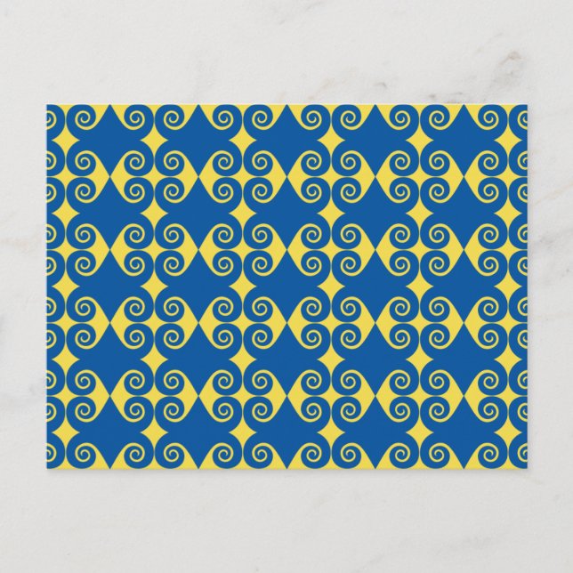 Curly Diamond Pattern Postcard (Front)