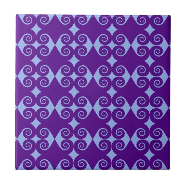 Curly Diamond Pattern Tile (Front)