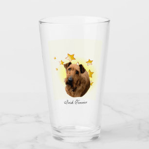 Curly Fur Irish Terrier is a Star     Glass