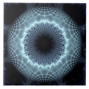 Curly geometric shape tile