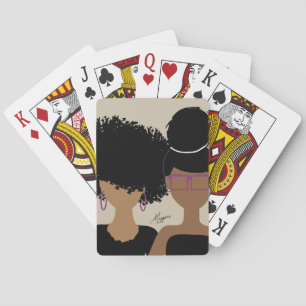 Curly Girl playing cards