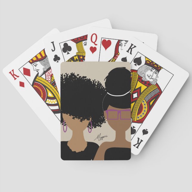 Curly Girl playing cards (Back)