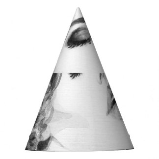 Curly Grace: Fashion Watercolor Beauty Party Hat
