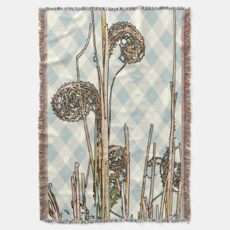 Curly Grass Throw Blanket