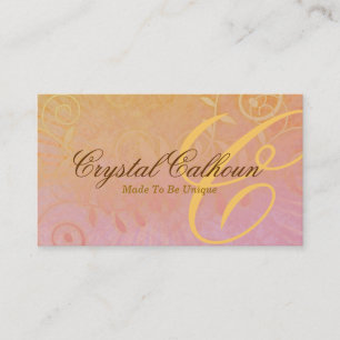 Curly Grunge Customisable Business Card