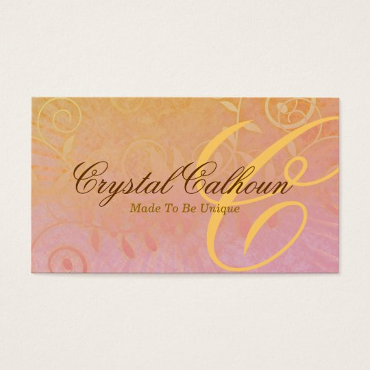 Curly Grunge Customisable Business Card