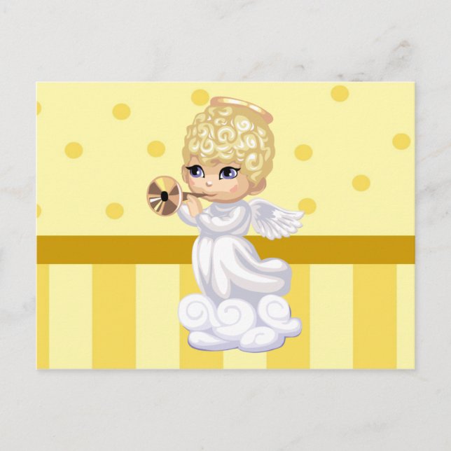 Curly Hair Angel Postcard (Front)