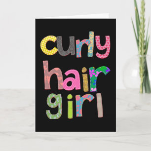 Curly Hair Girl Card