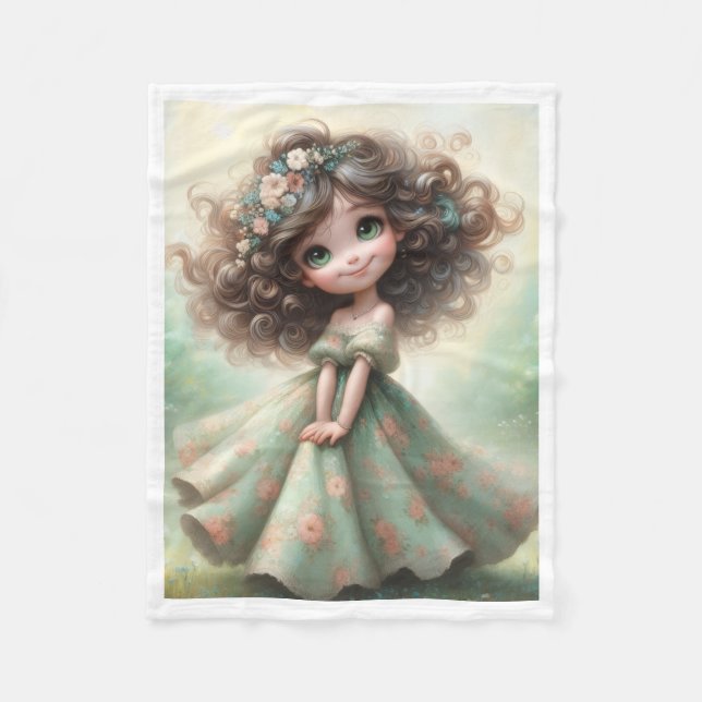 Curly Hair Princess Blanket (Front)