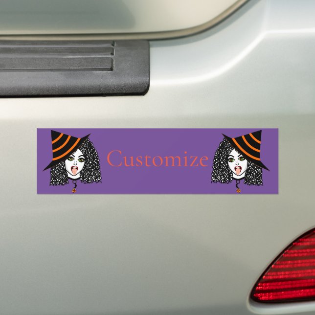 Curly-haired Witch Thunder_Cove Bumper Sticker (On Car)