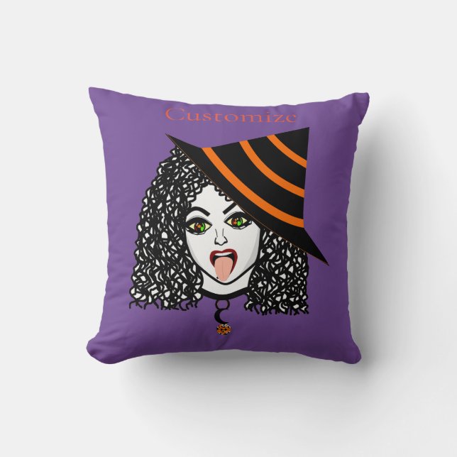 Curly-haired Witch Thunder_Cove Cushion (Front)