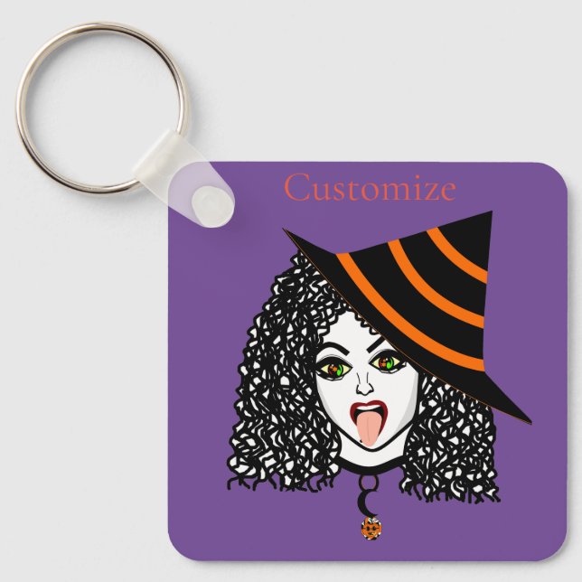 Curly-haired Witch Thunder_Cove Key Ring (Front)